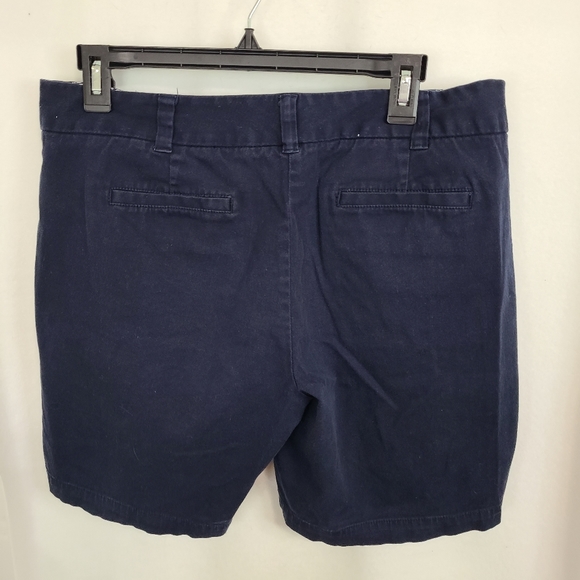 (539) Land and Sea Woman's Flat Front Shorts, Size: 10 Color: Navy Blue - Picture 13 of 15